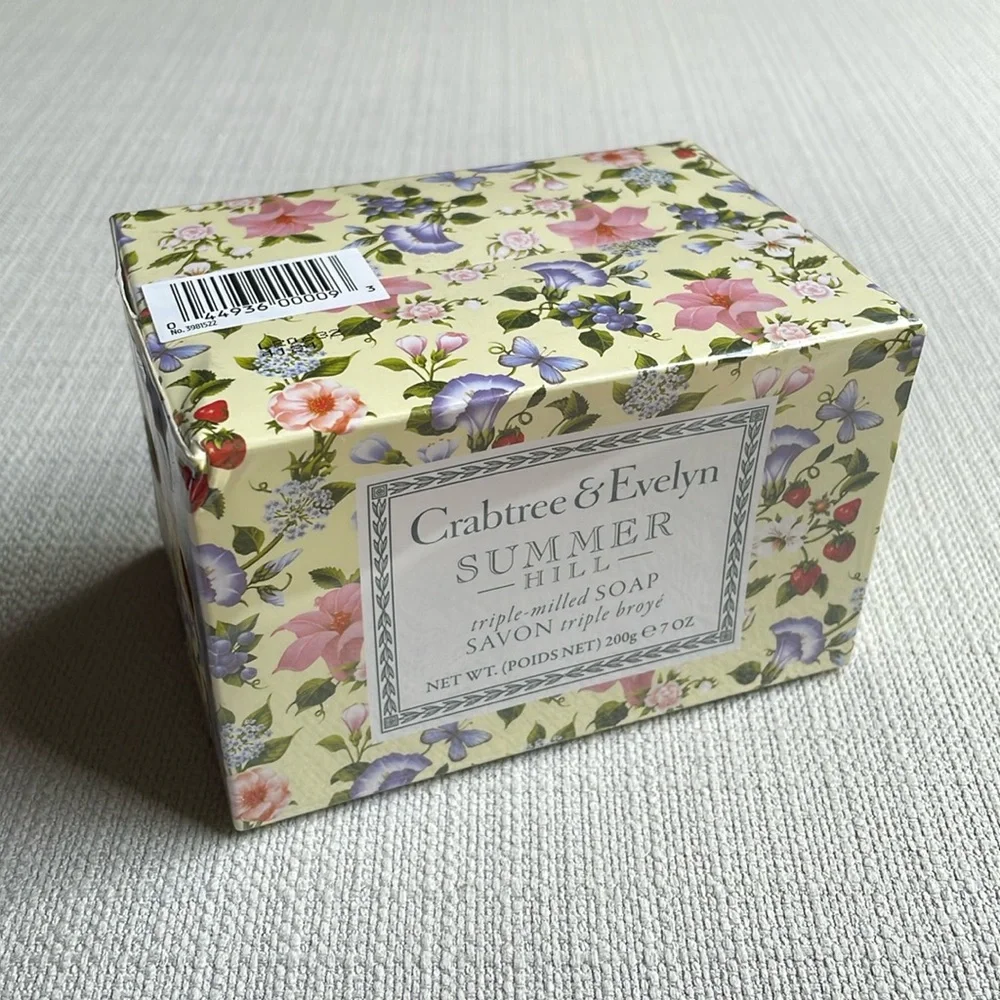 Crabtree & Evelyn Summer Hill tripled milled scented bath soap 200mg x 2